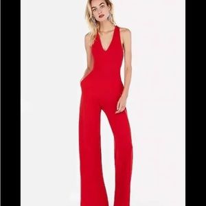 Red cross back jumpsuit from Express